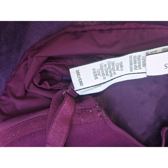 Victorias Secret Underwire Push-Up Bra*Plum Purple*Soft Fabric*Sissy*NWOT*36C - Picture 7 of 8